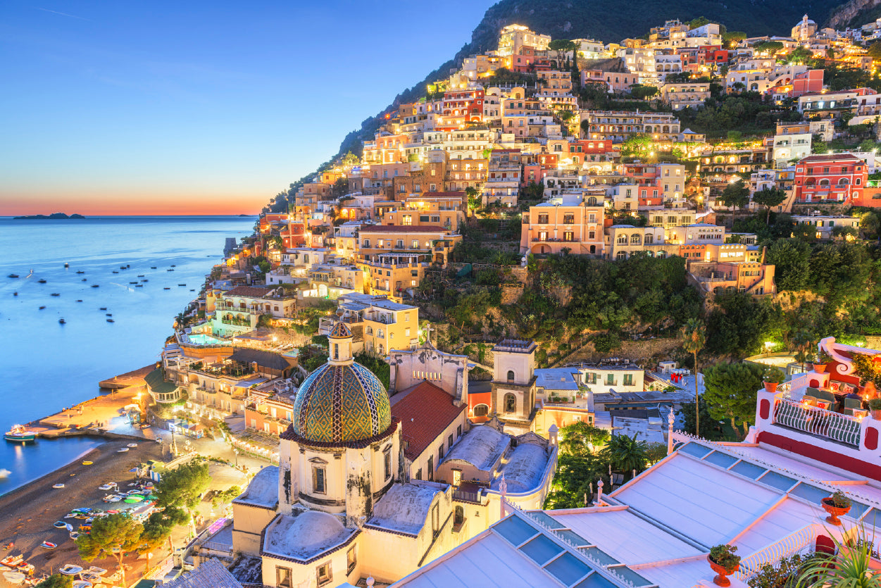 Light Up Amalfi Coast with Sky Home Decor Premium Quality Poster Print Choose Your Sizes - Bella Home Decor