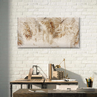 Morocco Beige Palm Shadow Wall Art Canvas Office Home Room Framed 120x60cm