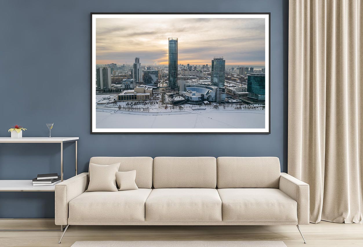 Yekaterinburg Cityscape In Winter Home Decor Premium Quality Poster Print Choose Your Sizes