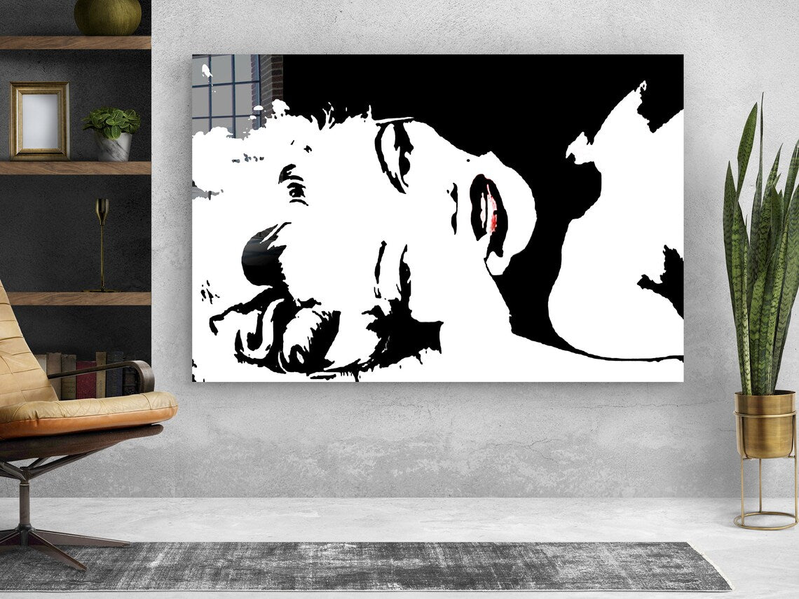 Abstract Woman B&W Art UV Direct Aluminum Print Australian Made Quality