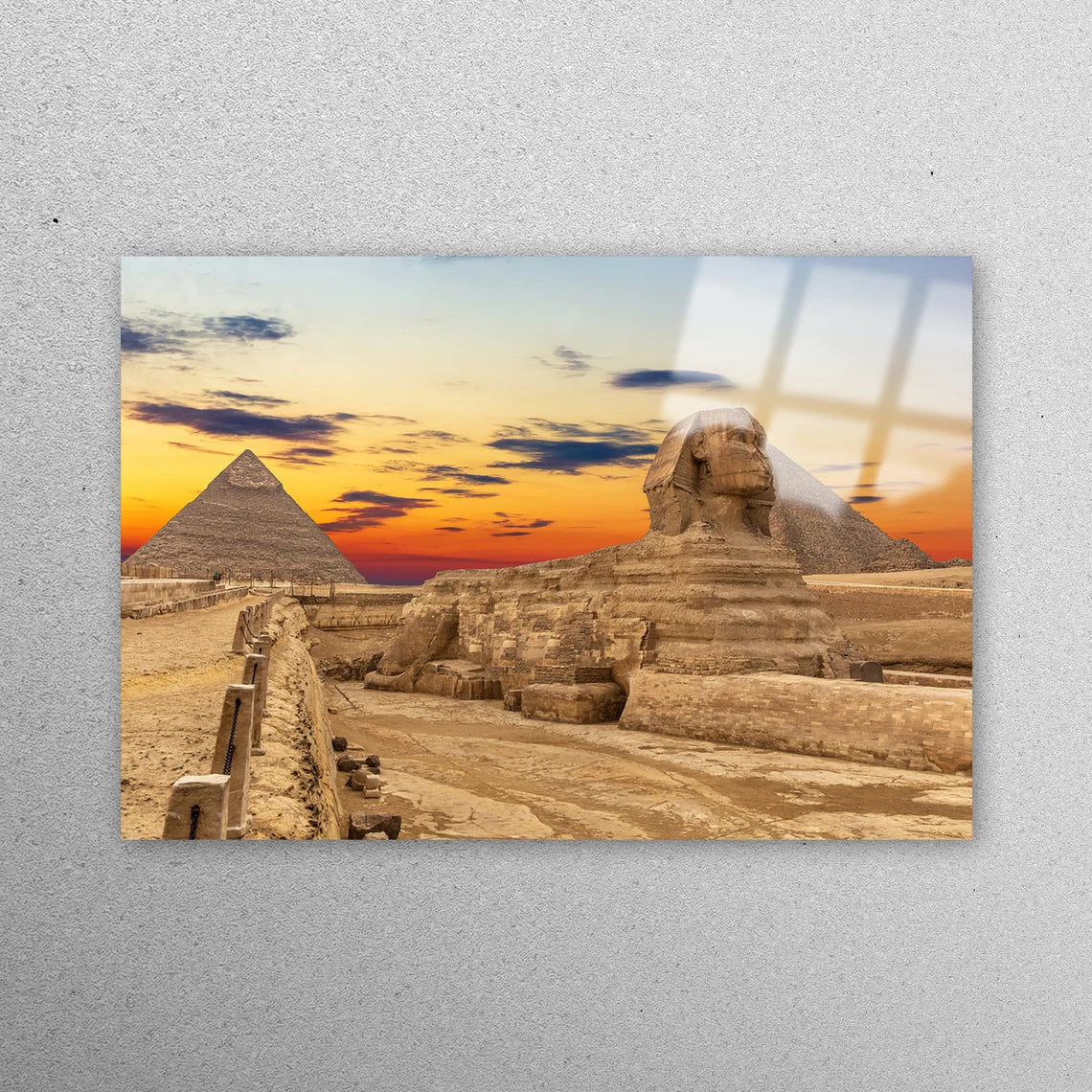 Egypt Pyramid View Acrylic Glass Print Tempered Glass Wall Art 100% Made in Australia Ready to Hang