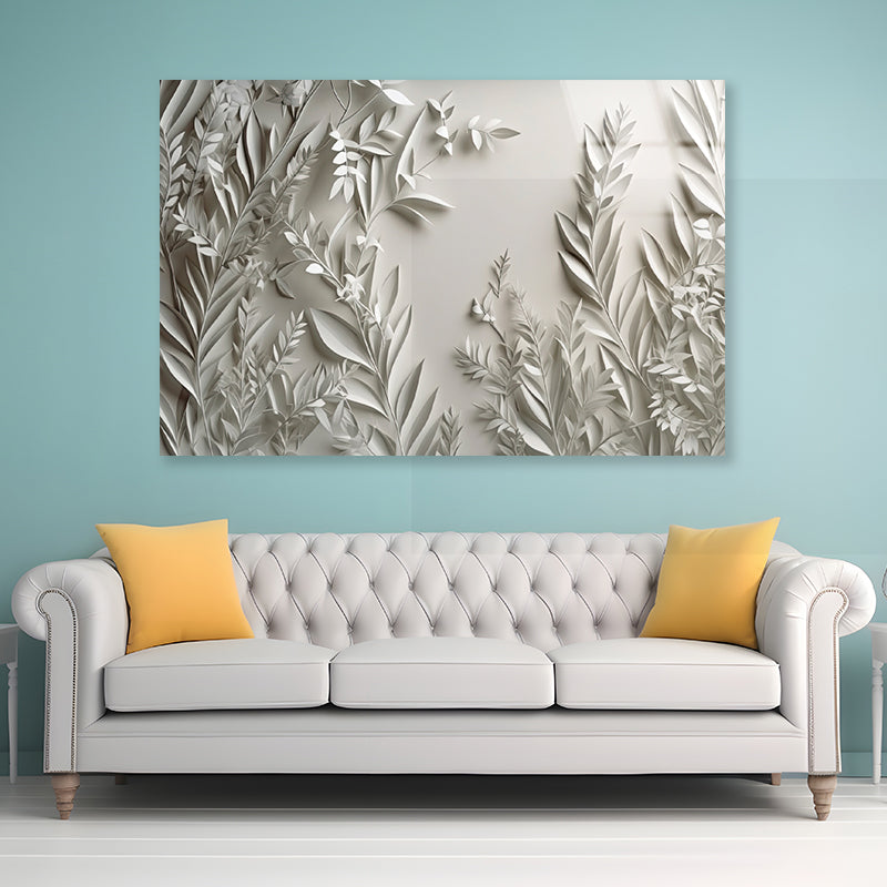 Close-Up of a Plants Acrylic Glass Print Tempered Glass Wall Art 100% Made in Australia Ready to Hang - Bella Home Decor