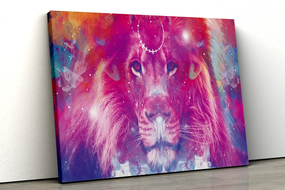 Large Multi Colored Lion UV Direct Aluminum Print Australian Made Quality