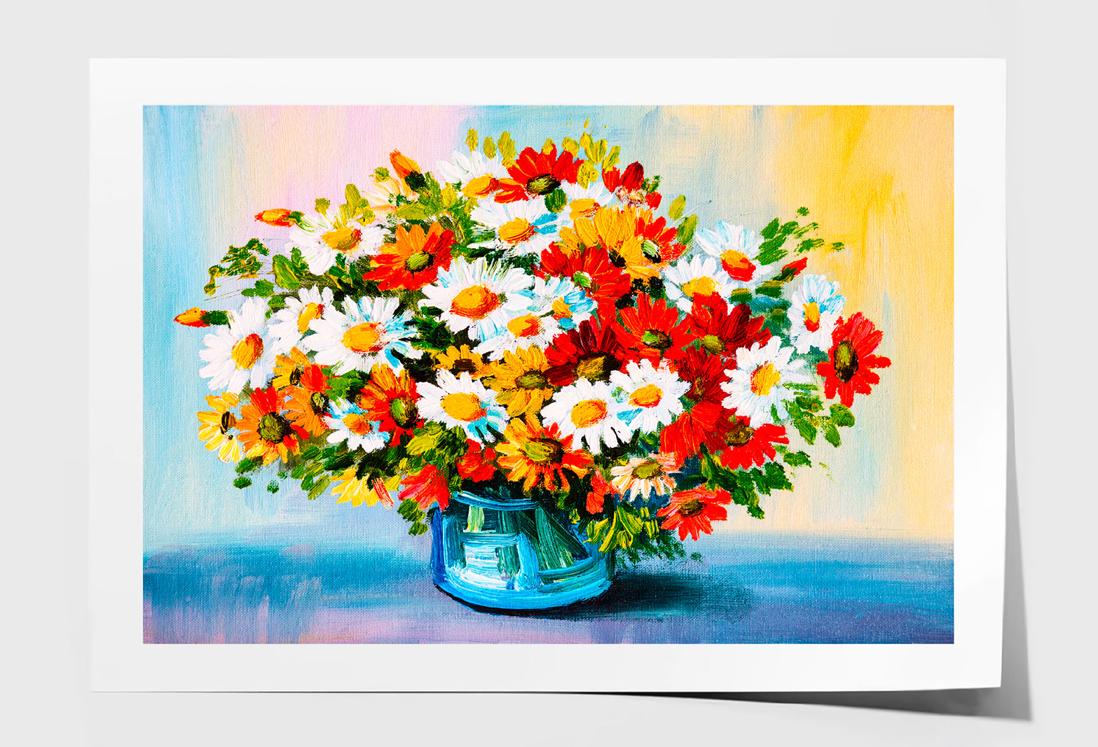 Bouquet Of Flowers Oil Painting Wall Art Limited Edition High Quality Print Unframed Roll Canvas None