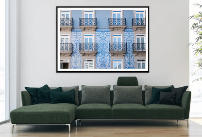 Building With Many Windows in a Balcony Home Decor Premium Quality Poster Print Choose Your Sizes