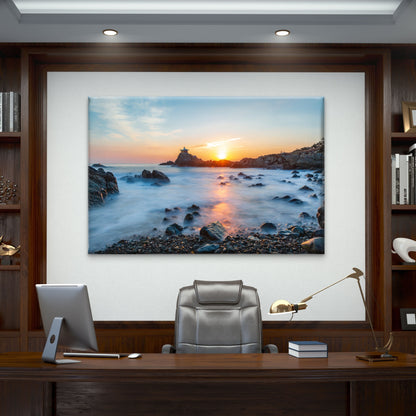 Beautiful sunrise over Orangdae Park coast, South Korea  Wall Art Decor 100% Australian Made
