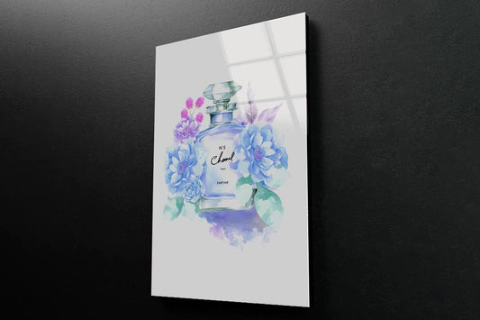 Blue Purple Perfume 3D Design Acrylic Glass Print Tempered Glass Wall Art 100% Made in Australia Ready to Hang