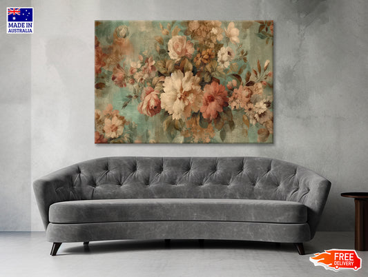 Vintage Floral Wallpaper Print 100% Australian Made - Bella Home Decor