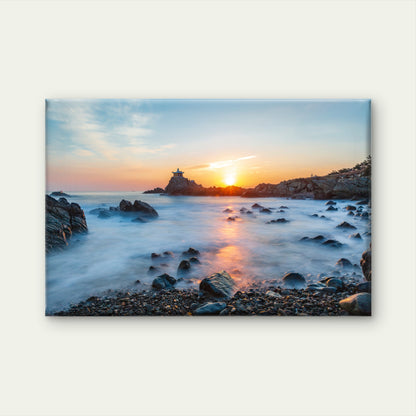 Beautiful sunrise over Orangdae Park coast, South Korea  Wall Art Decor 100% Australian Made