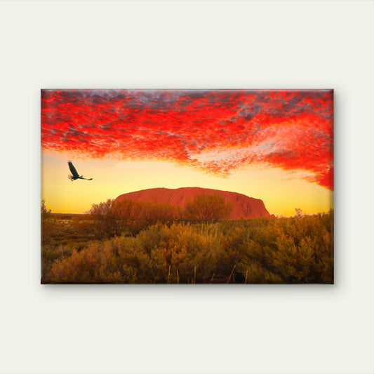 Sunset View of Ayers Rock Uluru Wall Art Decor 100% Australian Made