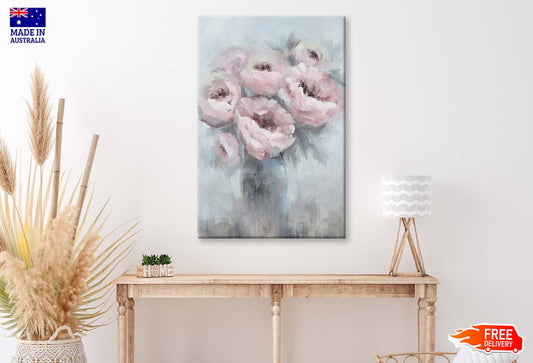 An Impression of Flowers, Pink Wall Art Limited Edition High Quality Print