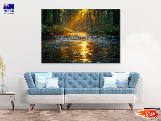 River in the Forest Print 100% Australian Made - Bella Home Decor
