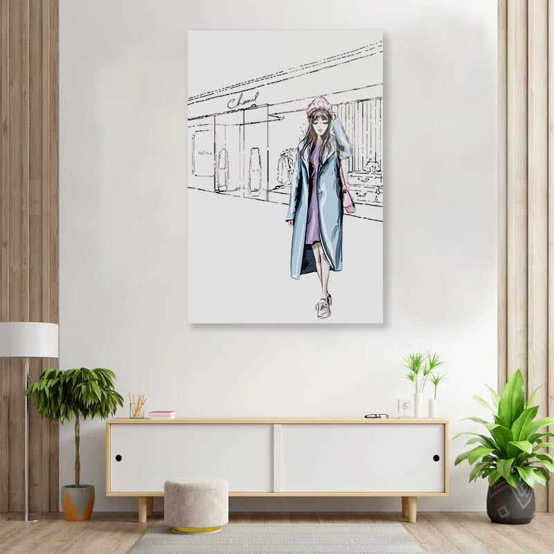 Girl Fashion Store 3D Design Acrylic Glass Print Tempered Glass Wall Art 100% Made in Australia Ready to Hang