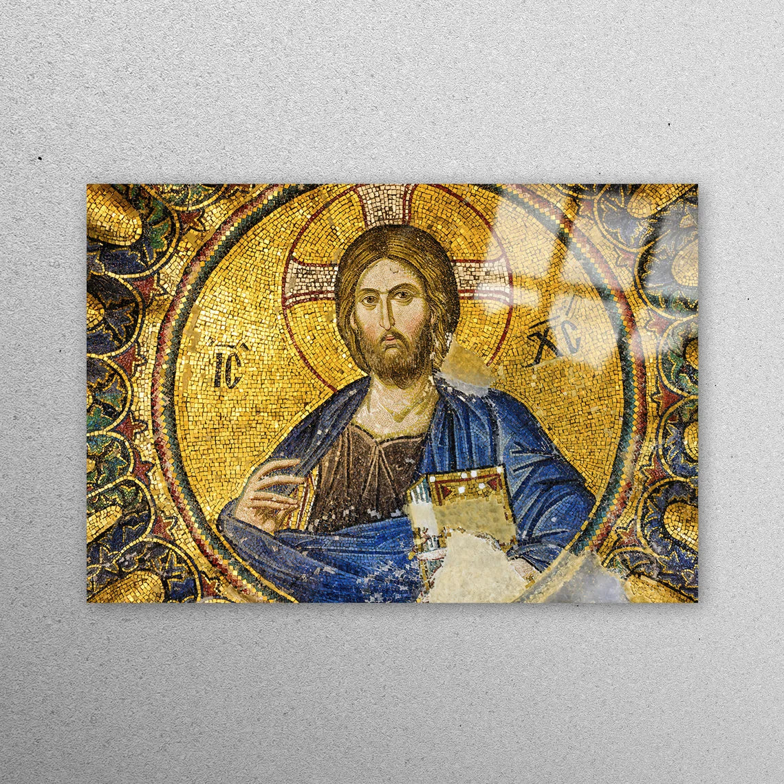 Jesus Christ Mosaic Acrylic Glass Print Tempered Glass Wall Art 100% Made in Australia Ready to Hang