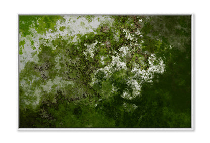 Green Grey Splash Abstract Painting Wall Art Limited Edition High Quality Print Canvas Box Framed White