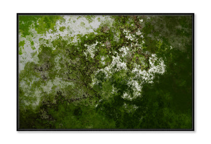 Green Grey Splash Abstract Painting Wall Art Limited Edition High Quality Print Canvas Box Framed Black