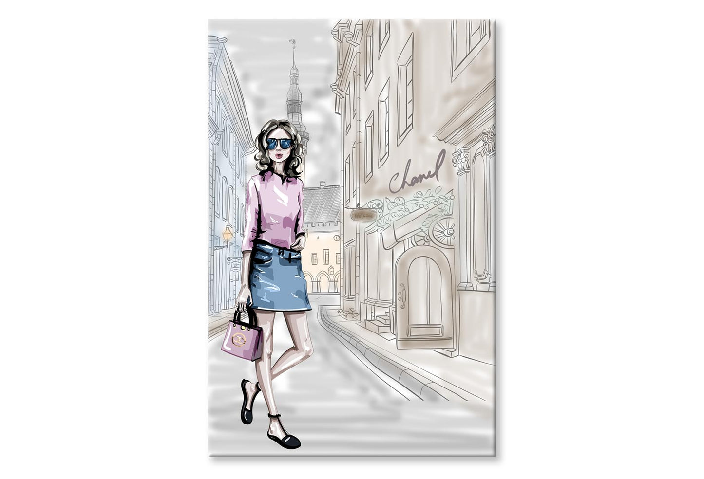 Elegant Fashion Store Art Wall Art Limited Edition High Quality Print Stretched Canvas None