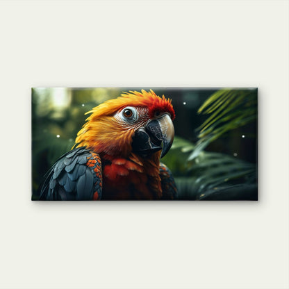 Colorful Scarlet Macaw Parrot Tropical Bird Wall Art Canvas Office Home Room Framed 120x60cm