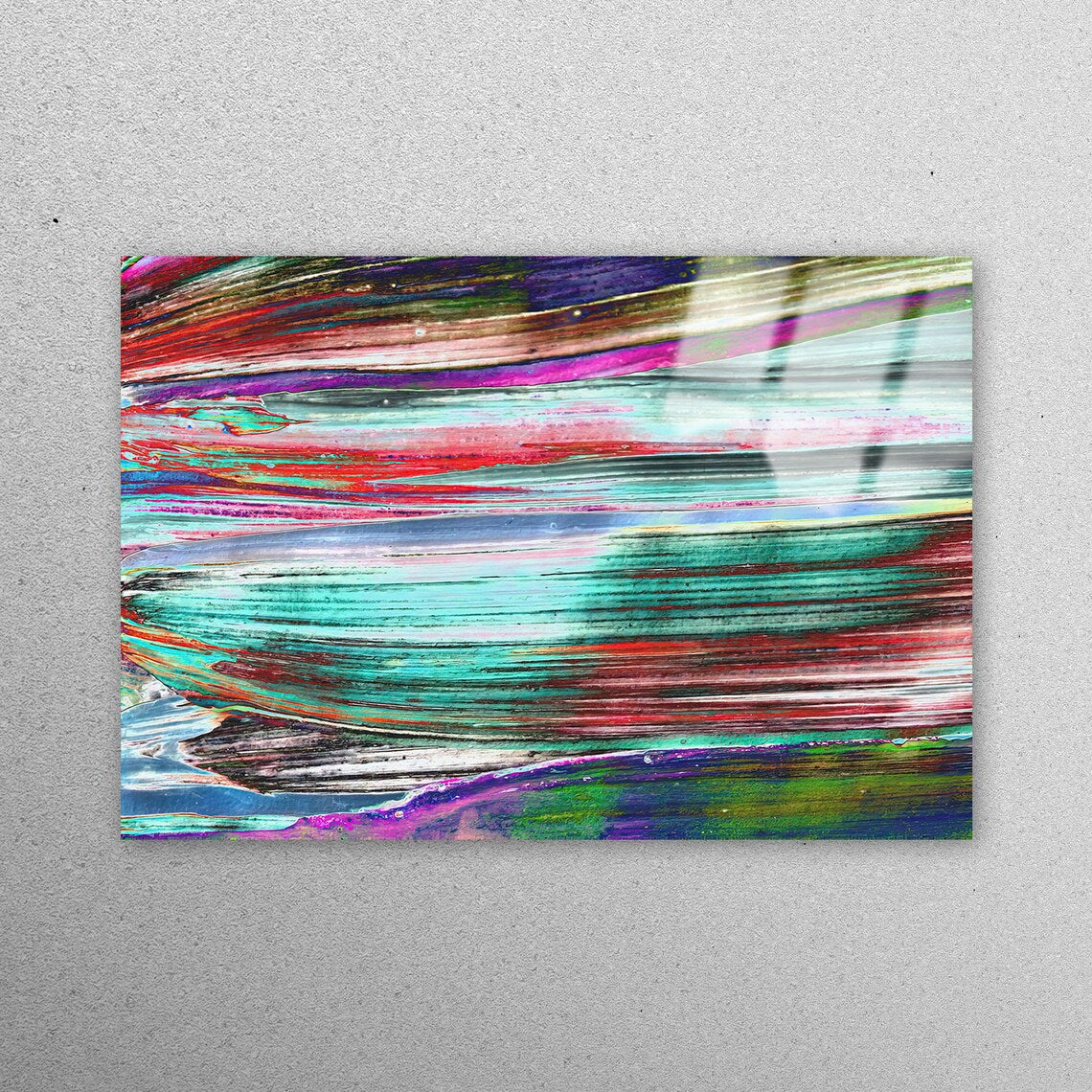 Colorful Abstract Mural Art Acrylic Glass Print Tempered Glass Wall Art 100% Made in Australia Ready to Hang