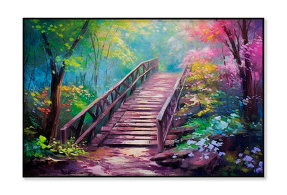 Flower Gallery Bridge Oil Painting Wall Art Limited Edition High Quality Print