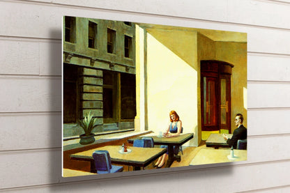 Edward Hopper, Sunlight In A Cafeteria UV Direct Aluminum Print Australian Made Quality