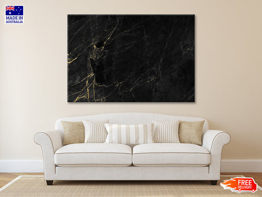 Luxury Black and Gold Marble Art Print 100% Australian Made