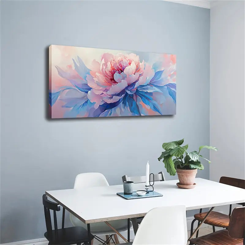 Pink Blooming Flower Modern Wall Art Canvas Office Home Room Framed 120x60cm - Bella Home Decor