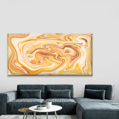 Gold Liquid Paint Marble Wall Art Canvas Office Home Room Framed 120x60cm