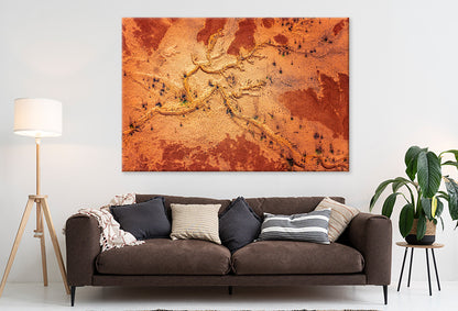 A dry creek bed in Simpson Desert Print 100% Australian Made - Bella Home Decor