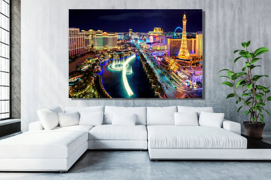 Las Vegas Cityscape UV Direct Aluminum Print Australian Made Quality