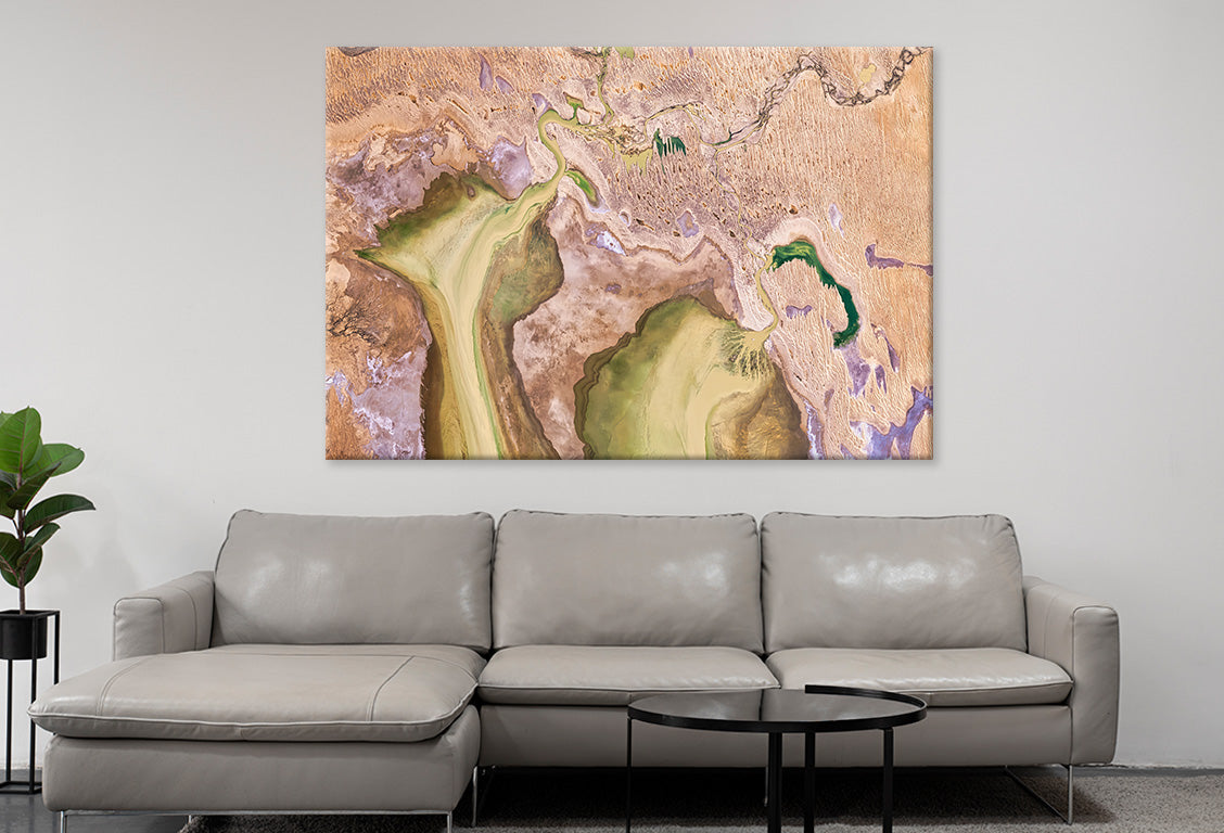 Refill of Lake Eyre, Simpson Desert Print 100% Australian Made
