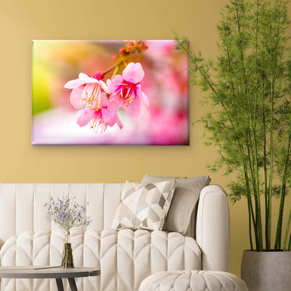 Japanese Pink Cherry Blossoms Wall Art Decor 100% Australian Made - Bella Home Decor