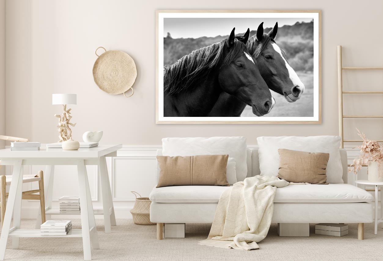 Two Horses in A Meadow Home Decor Premium Quality Poster Print Choose Your Sizes