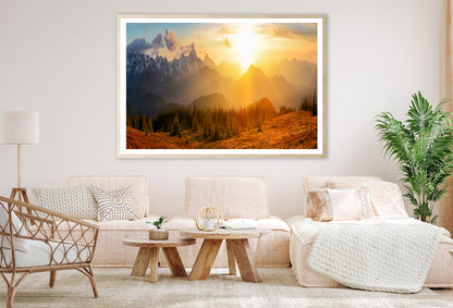 Mountain & Forest Sunset Sky View Home Decor Premium Quality Poster Print Choose Your Sizes