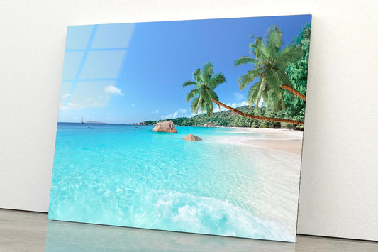 Anse Lazio Beach at Praslin Island, Seychelles Acrylic Glass Print Tempered Glass Wall Art 100% Made in Australia Ready to Hang