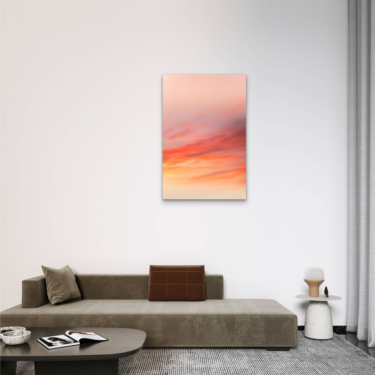 Vibrant Sunset Sky 40x60cm Metal Print Ready to Hang