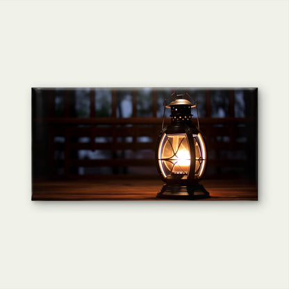 Outdoor Vintage Oil Lamp Lantern Wall Art Canvas Office Home Framed 120x60cm