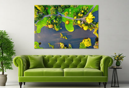 Royal Botanic Gardens Melbourne Aerial View Wall Art Decor 100% Australian Made - Bella Home Decor