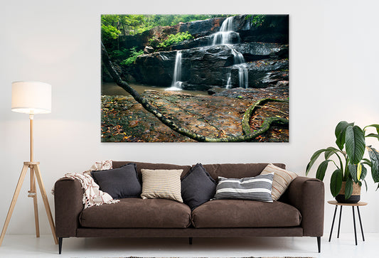 Waterfall in Pang Sida Forest Wall Art Decor 100% Australian Made
