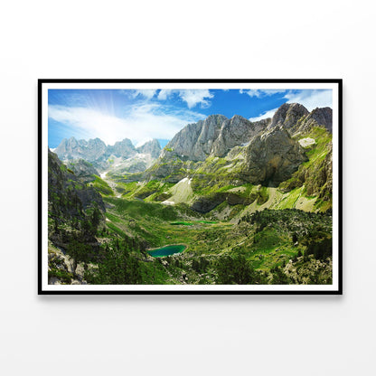 Amazing View of Mountain Lakes in Albanian Alps Home Decor Premium Quality Poster Print Choose Your Sizes