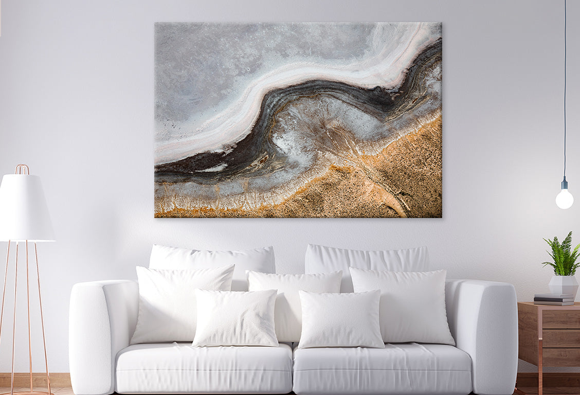 Kati Thanda - Lake Eyre, Aerial View, Abstract Print 100% Australian Made