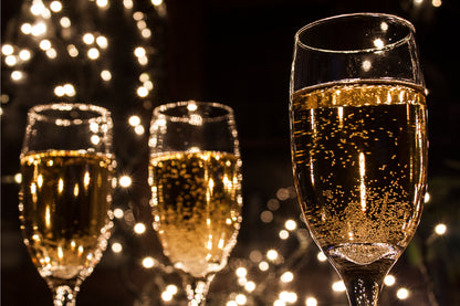 Sparkling Champagne Glass Bubbles Wall Art Decor 100% Australian Made - Bella Home Decor