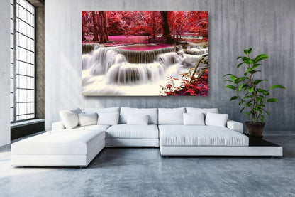 Thailand Forest Waterfall Acrylic Glass Print Tempered Glass Wall Art 100% Made in Australia Ready to Hang