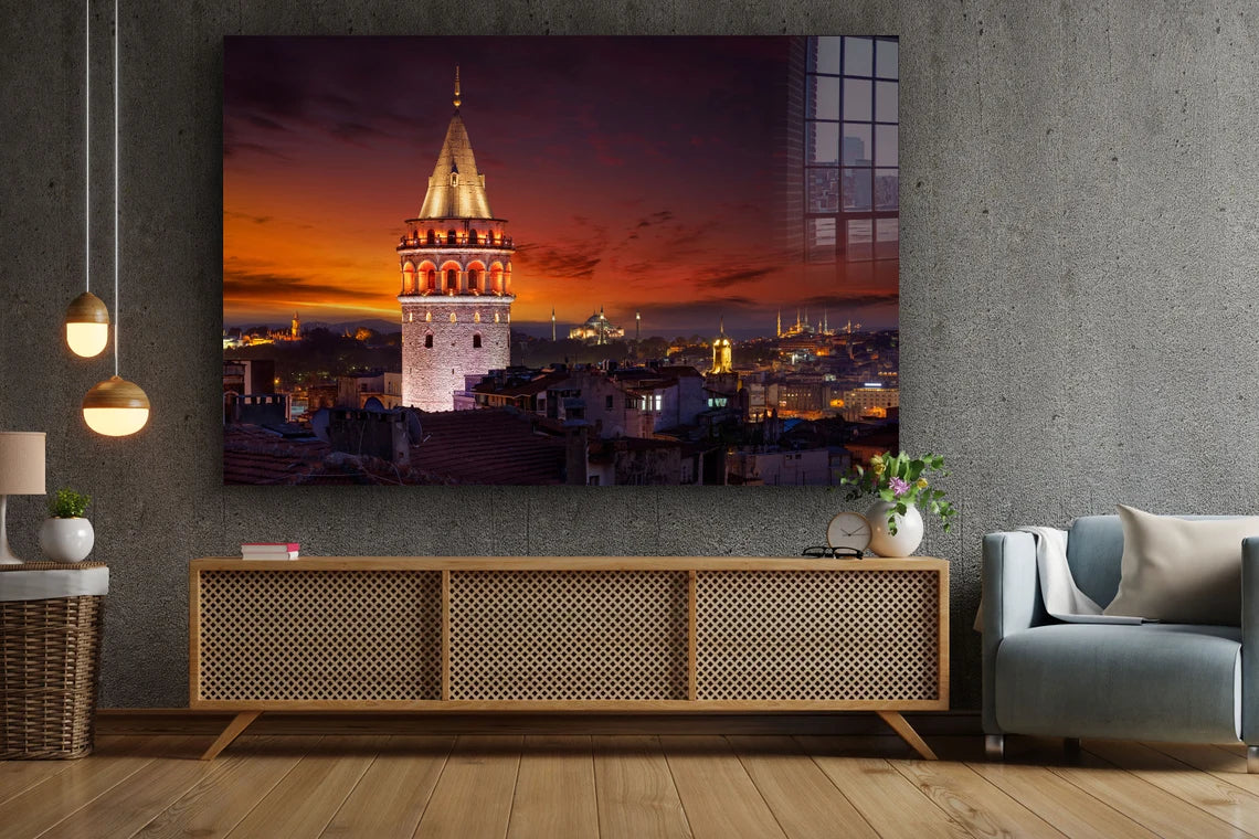 Galata Tower Istanbul UV Direct Aluminum Print Australian Made Quality