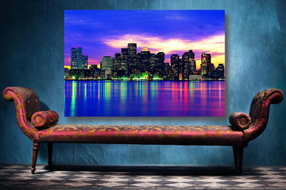 Boston Cityscape Wall Art UV Direct Aluminum Print Australian Made Quality