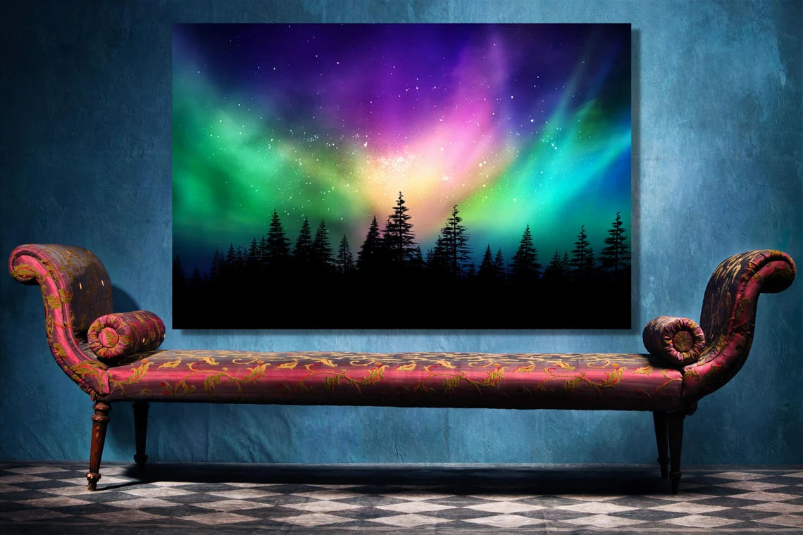 Aurora Borealis Northern Lights UV Direct Aluminum Print Australian Made Quality