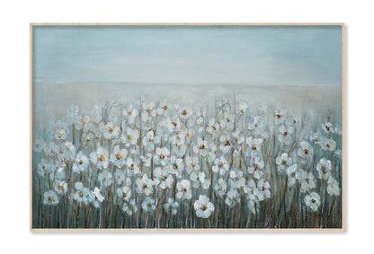 A Sea Of White Flowers, Painting Wall Art Limited Edition High Quality Print