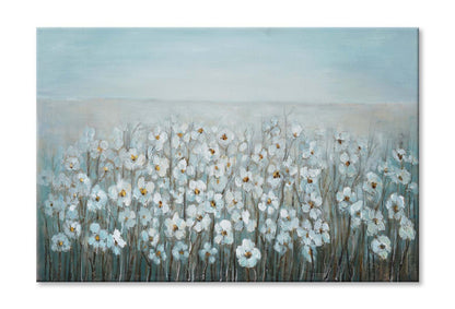 A Sea Of White Flowers, Painting Wall Art Limited Edition High Quality Print