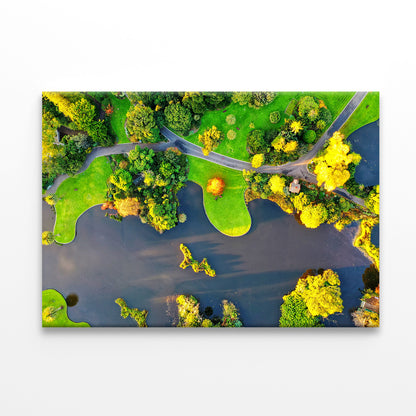 Royal Botanic Gardens Melbourne Aerial View Wall Art Decor 100% Australian Made - Bella Home Decor