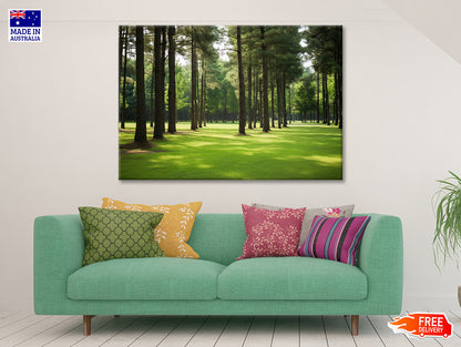 Pine Trees Line the Forest Print 100% Australian Made - Bella Home Decor